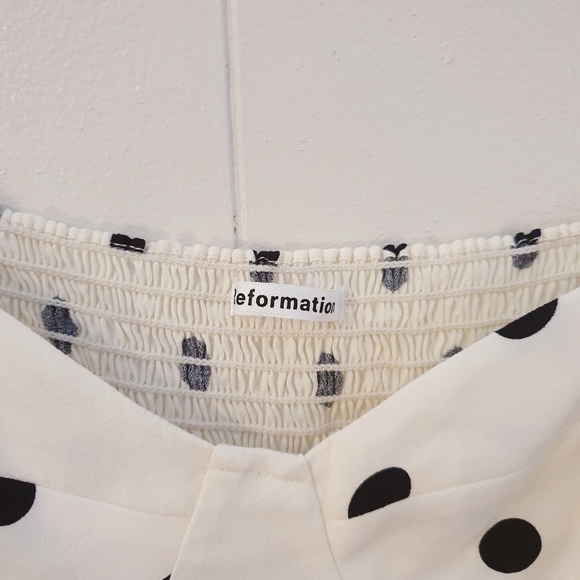 NWT Reformation Reign Bustier Top | White | Polka Dot | Size 12 - Picture 8 of 13